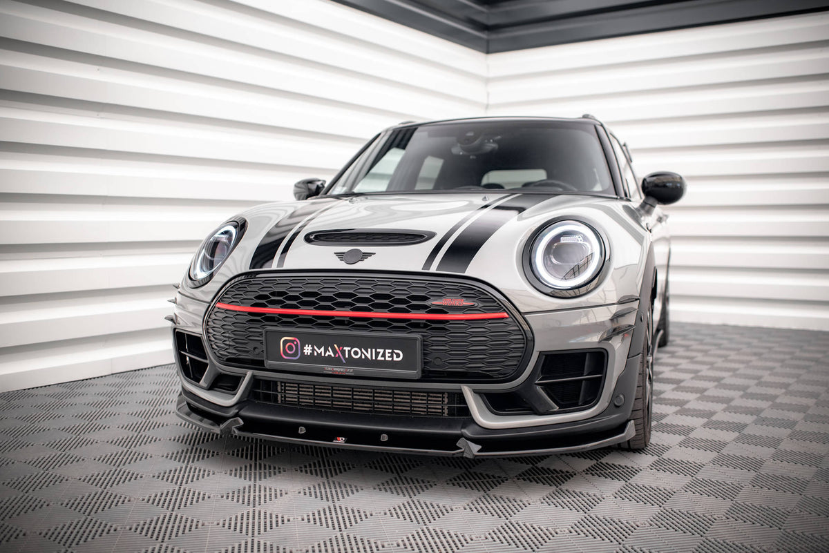 Street+ Spoilerlippe Front Ansatz V.4 passend für Mini Cooper Clubman John Cooper Works F54 Facelift schwarz Hochglanz – Ansicht 4