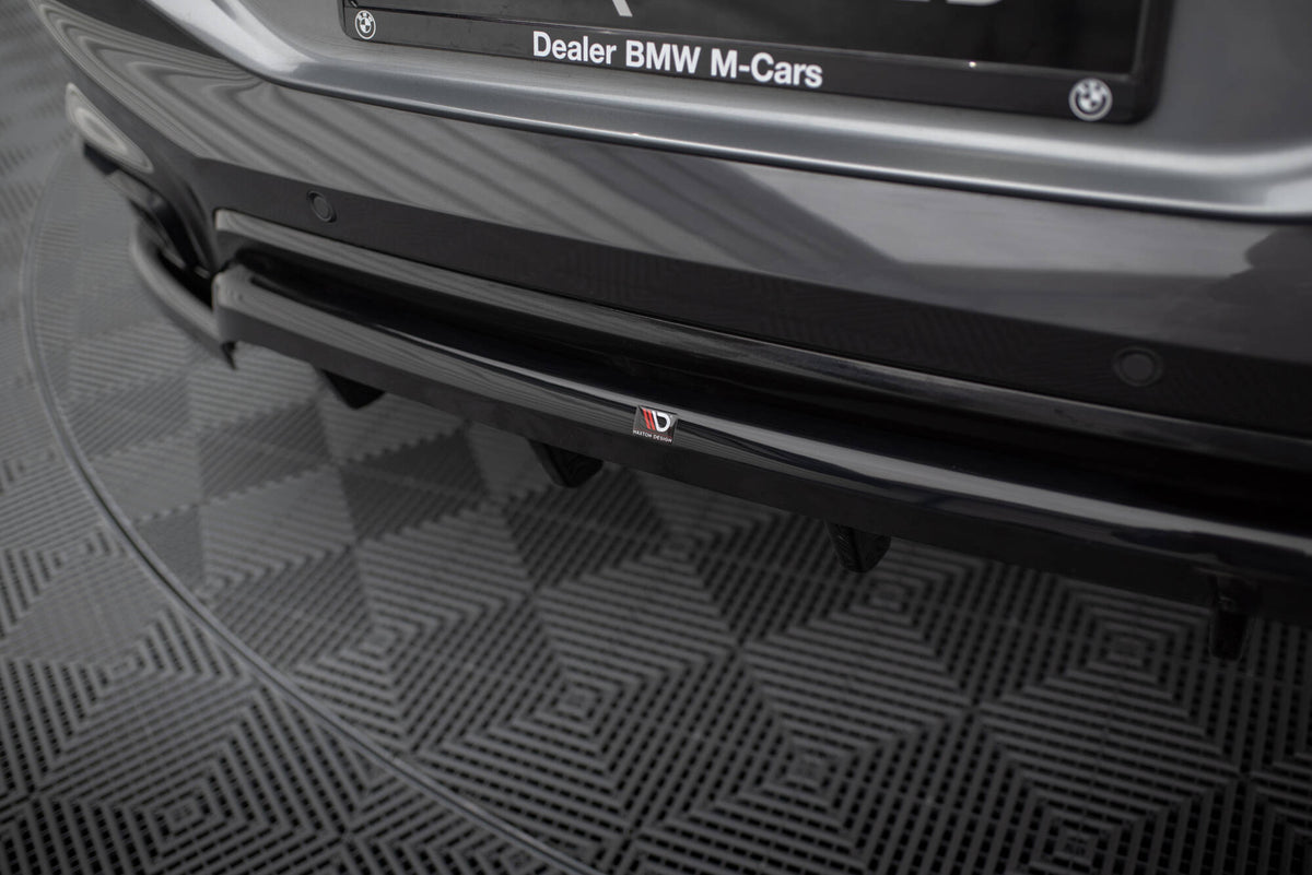 Street+ Mittlerer Diffusor RACE V.2 passend für BMW X6 M-Paket G06 Facelift schwarz Hochglanz – Ansicht 3