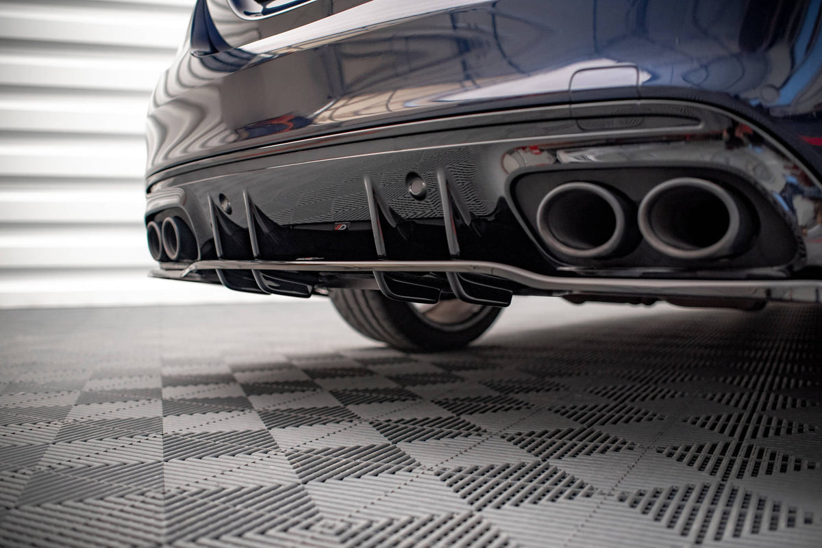 Street+ Mittlerer Diffusor RACE passend für Mercedes-AMG C 43 Limousine  W205 Facelift schwarz Hochglanz – Ansicht 4