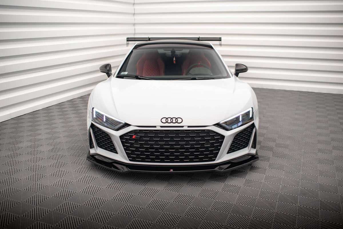 Street+ Spoilerlippe Front Ansatz V.3 passend für Audi R8 Mk2 Facelift schwarz Hochglanz – Ansicht 1