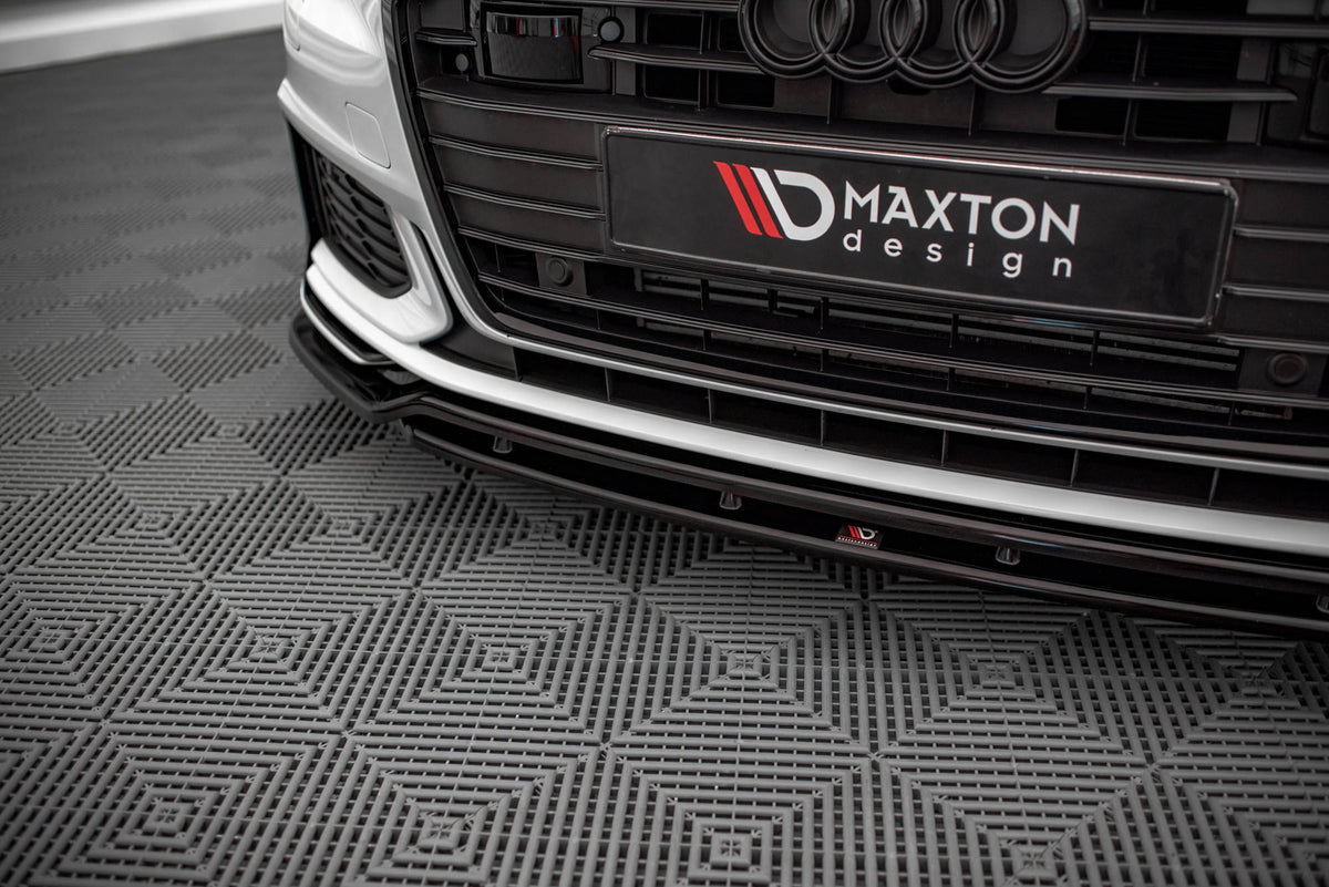Street+ Spoilerlippe Front Ansatz V.3 passend für Audi A6 S-Line / S6 C8 / C8 Facelift schwarz Hochglanz – Ansicht 4