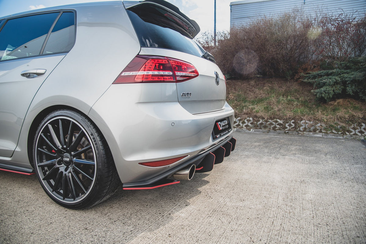 Street Pro Heck Ansatz Flaps Diffusor passend für L + R V.2 VW Golf 7 GTI – Ansicht 8