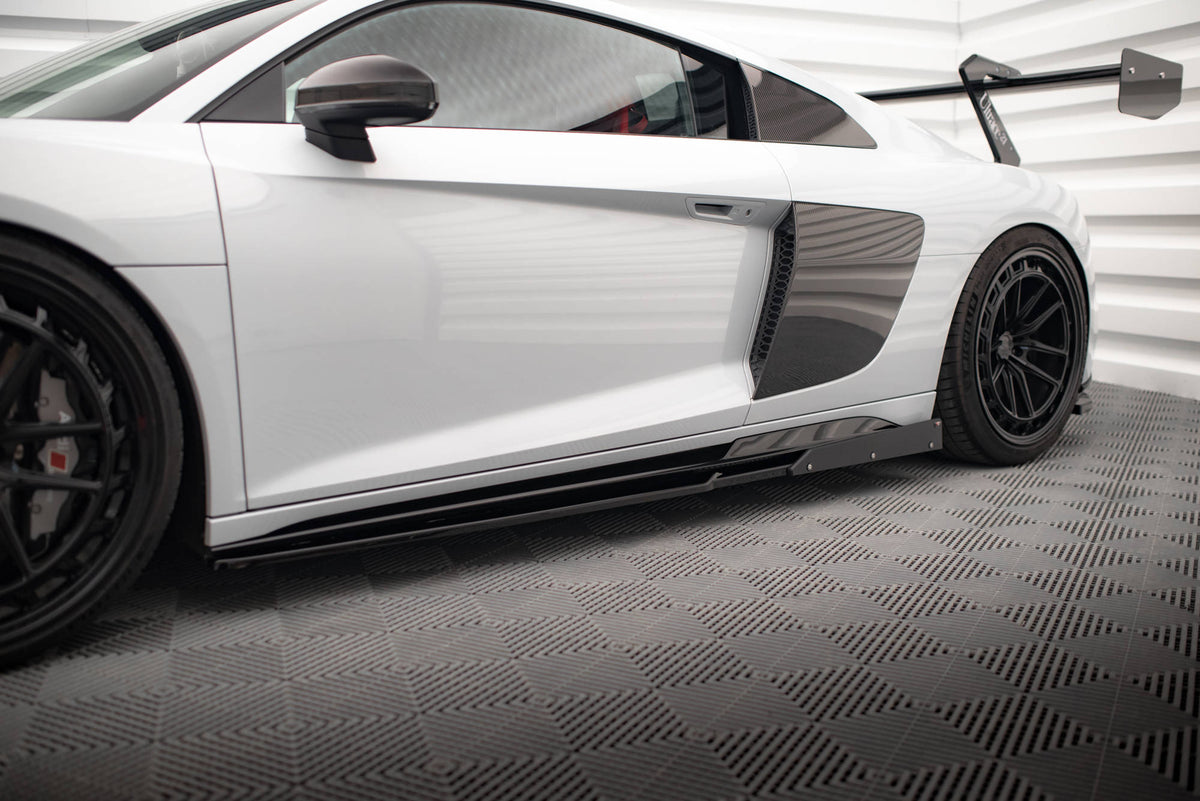 Street+ Seitenschweller Leisten V.2 passend für + Flaps passend für Audi R8 Mk2 Facelift – Ansicht 1