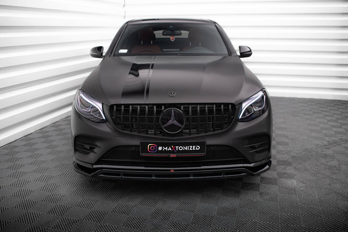 Street+ Spoilerlippe Front Ansatz passend für Mercedes-Benz GLC Coupe AMG-Line /43 AMG C253 schwarz Hochglanz – Ansicht 1