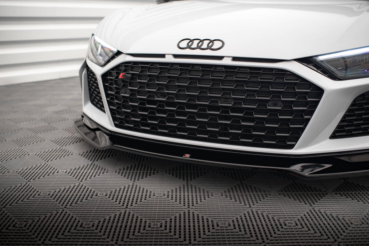 Street+ Spoilerlippe Front Ansatz V.3 passend für Audi R8 Mk2 Facelift schwarz Hochglanz – Ansicht 3