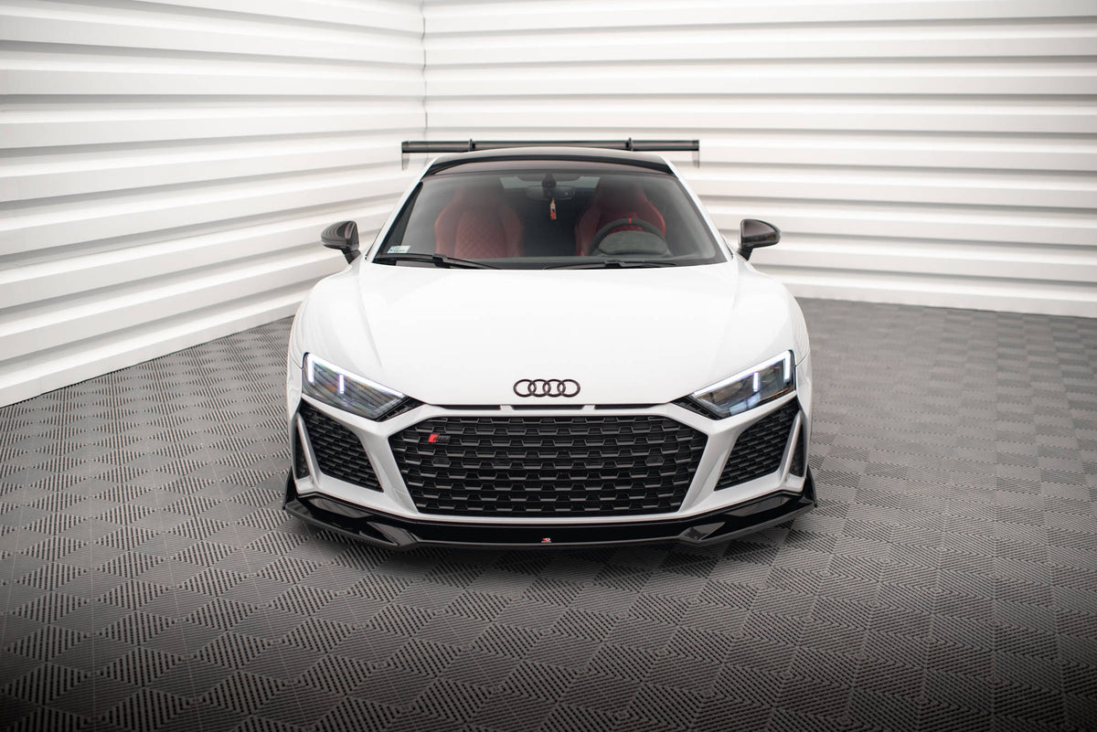 Street+ Spoilerlippe Front Ansatz V.3 + Flaps passend für Audi R8 Mk2 Facelift – Ansicht 1