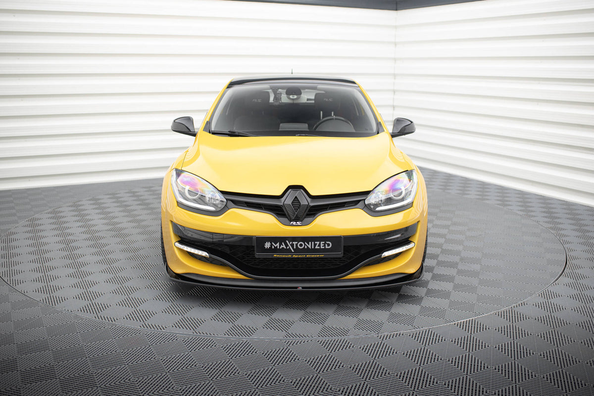 Street+ Spoilerlippe Front Ansatz passend für RENAULT MEGANE 3 RS v.2 schwarz Hochglanz – Ansicht 1