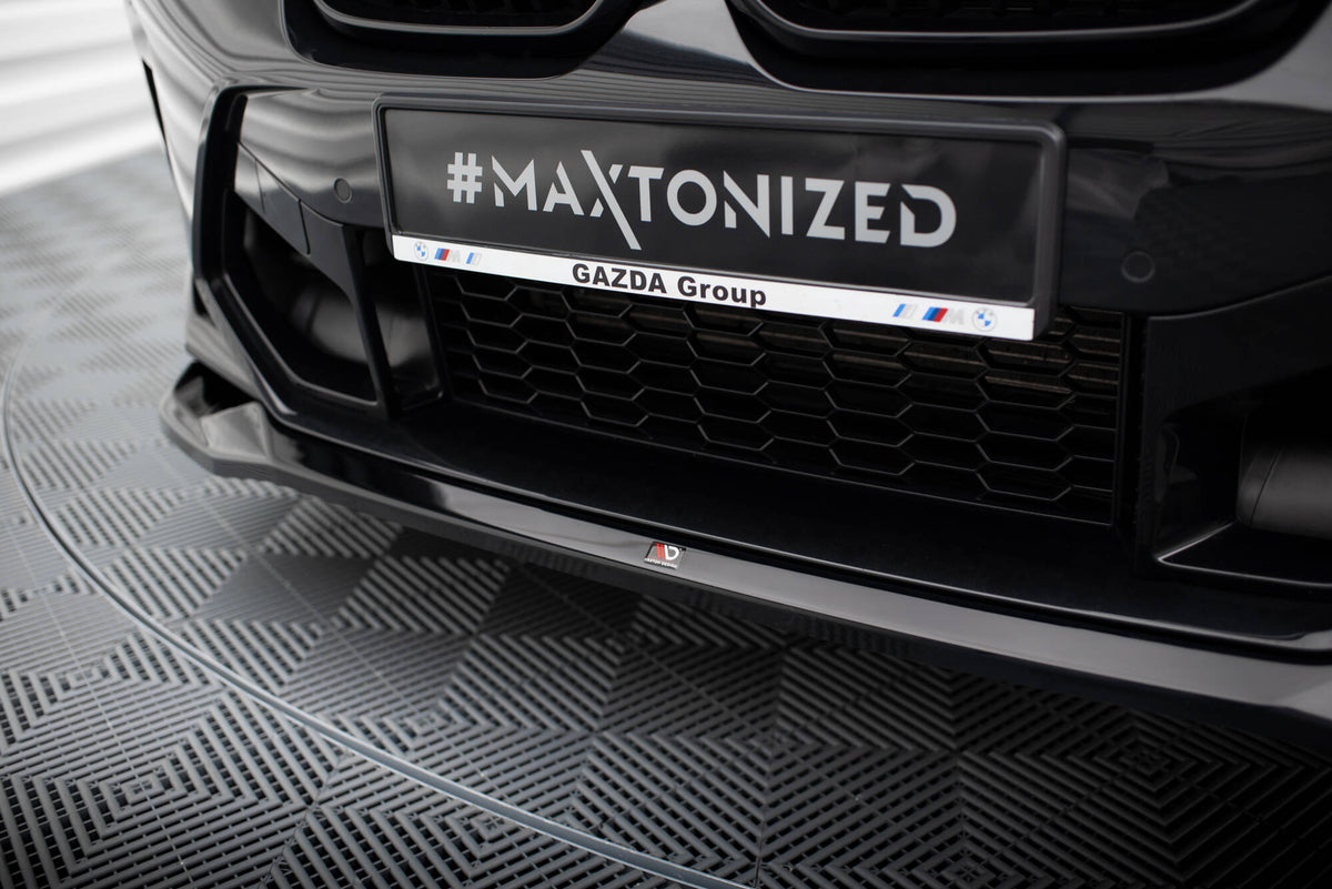Street+ Spoilerlippe Front Ansatz V.2 passend für BMW X3 M F97 Facelift schwarz Hochglanz – Ansicht 3