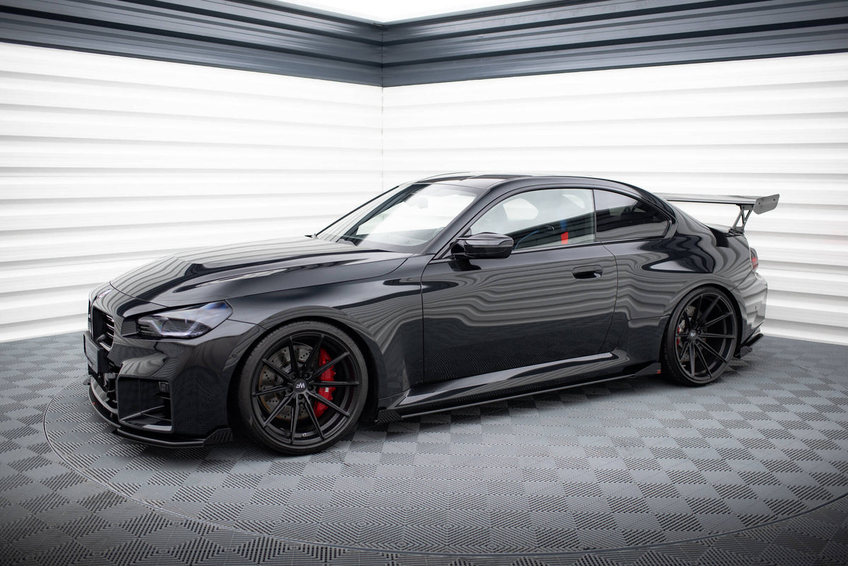 Seitenschweller Flaps passend für BMW M2 G87 schwarz Hochglanz – Ansicht 1