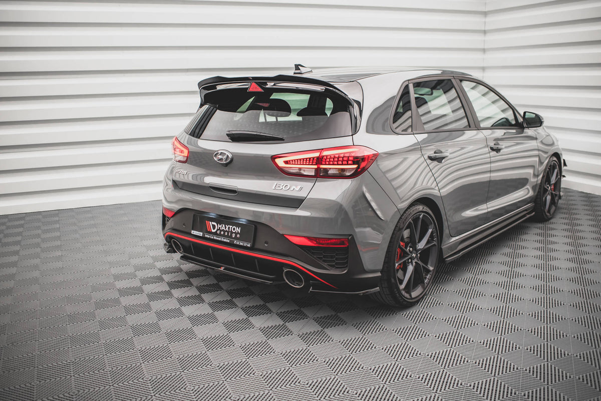 Heckansatz Hyundai I30 N Hatchback Mk3 Facelift schwarz Hochglanz – Ansicht 3