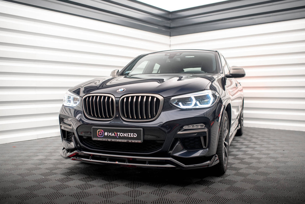 Street+ Spoilerlippe Front Ansatz V.2 passend für BMW X4 M-Paket G02 schwarz Hochglanz – Ansicht 3