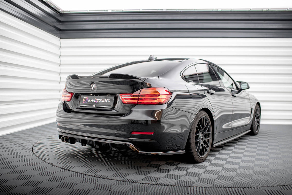 Street+ Mittlerer Diffusor RACE passend für BMW 4er Gran Coupe F36 schwarz Hochglanz – Ansicht 1