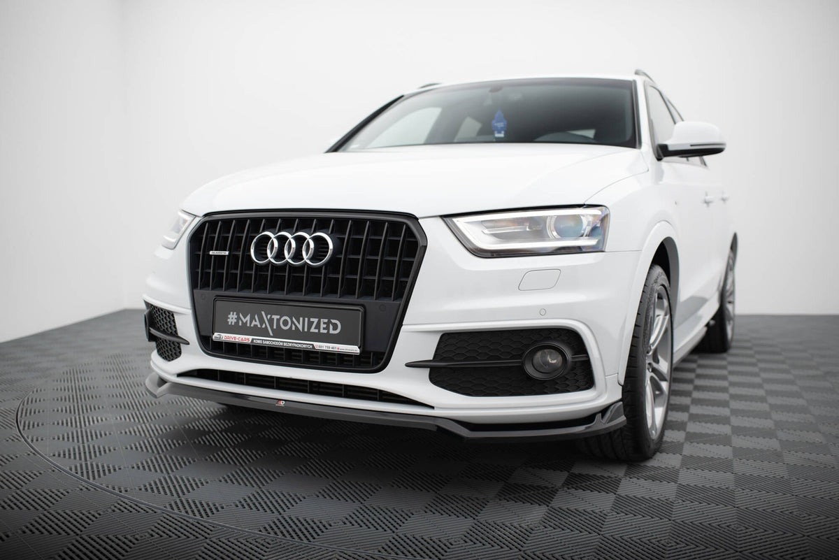 Street+ Spoilerlippe Front Ansatz V.2 passend für Audi Q3 S-line 8U schwarz Hochglanz – Ansicht 3