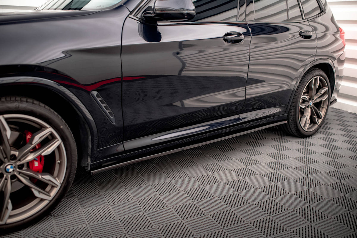 Street+ Seitenschweller Leisten passend für V.1 passend für BMW X3 M40d / M40i / M-Paket G01  schwarz Hochglanz – Ansicht 4