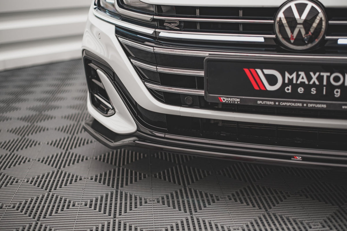 Street+ Spoilerlippe Front Ansatz V.3 passend für VW Arteon R-Line Limousine / Shooting Brake Mk1 Facelift schwarz Hochglanz – Ansicht 1