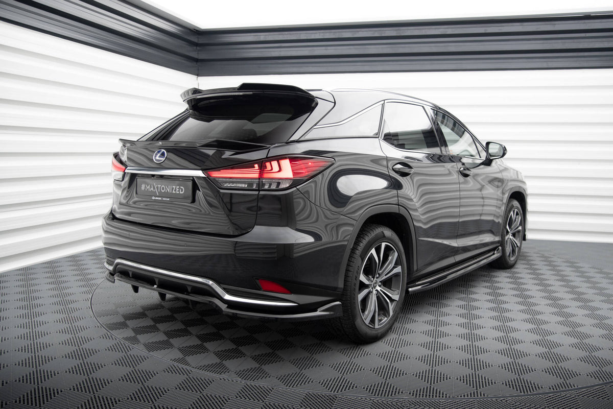 Niedriger Heckspoiler Lippe 3D Lexus RX F-Sport Mk4 Facelift schwarz Hochglanz – Ansicht 1