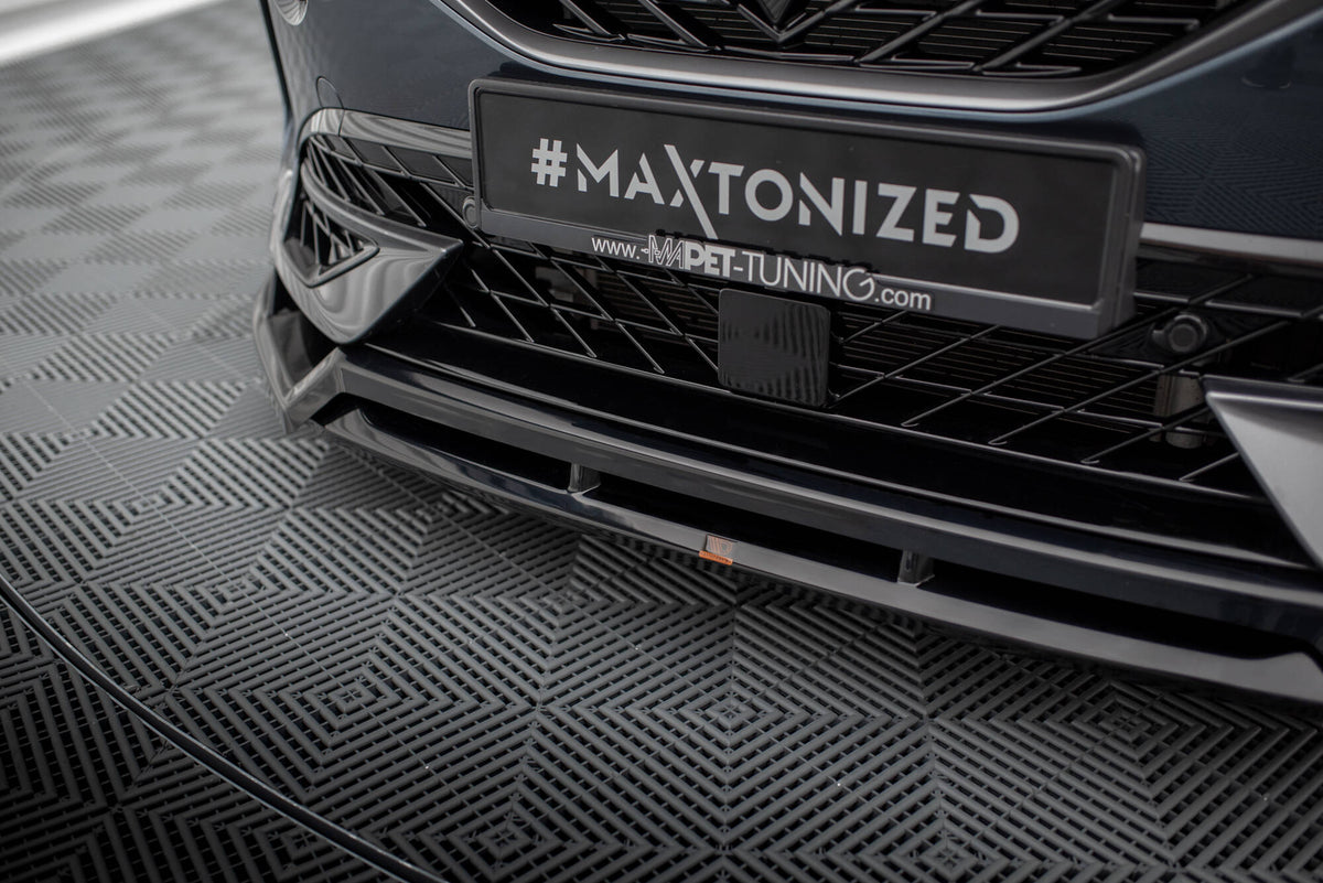 Street+ Spoilerlippe Front Ansatz V.4 passend für Cupra Formentor Mk1 schwarz Hochglanz – Ansicht 3