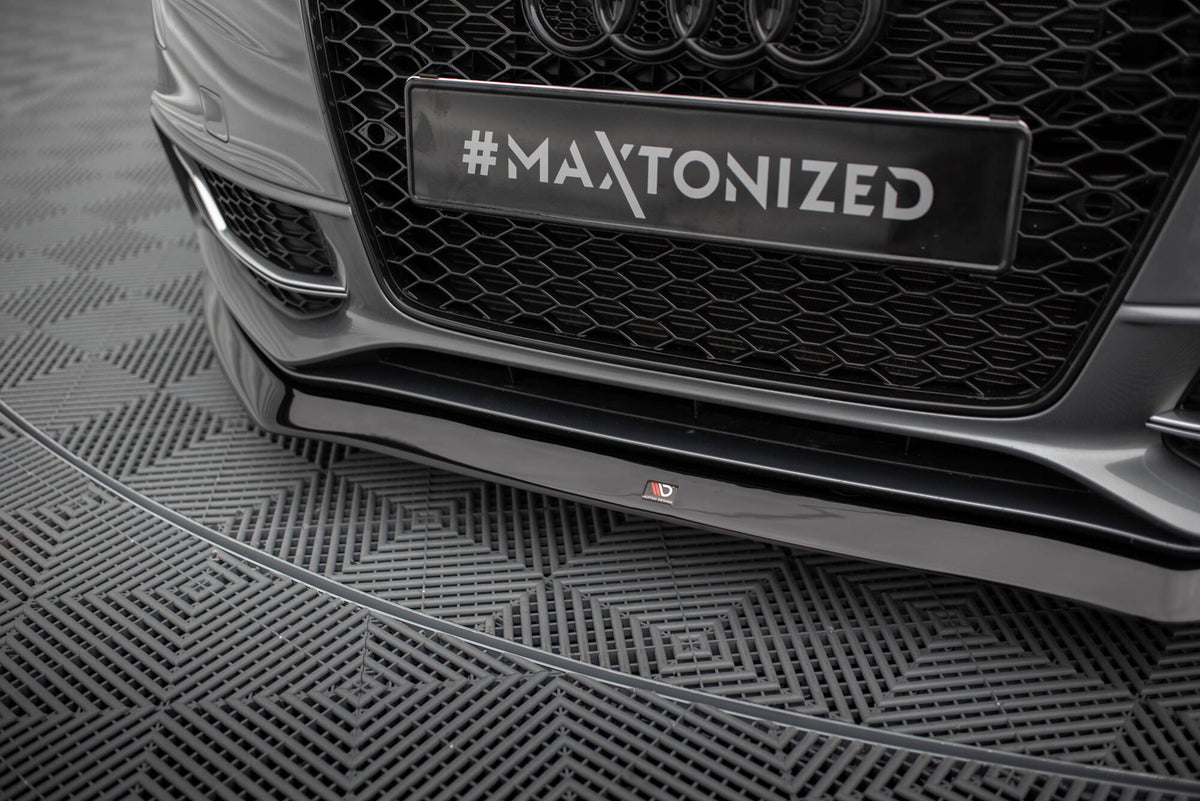 Street+ Spoilerlippe Front Ansatz V.1 passend für Audi S5/A5 S-Line 8T Facelift schwarz Hochglanz – Ansicht 4