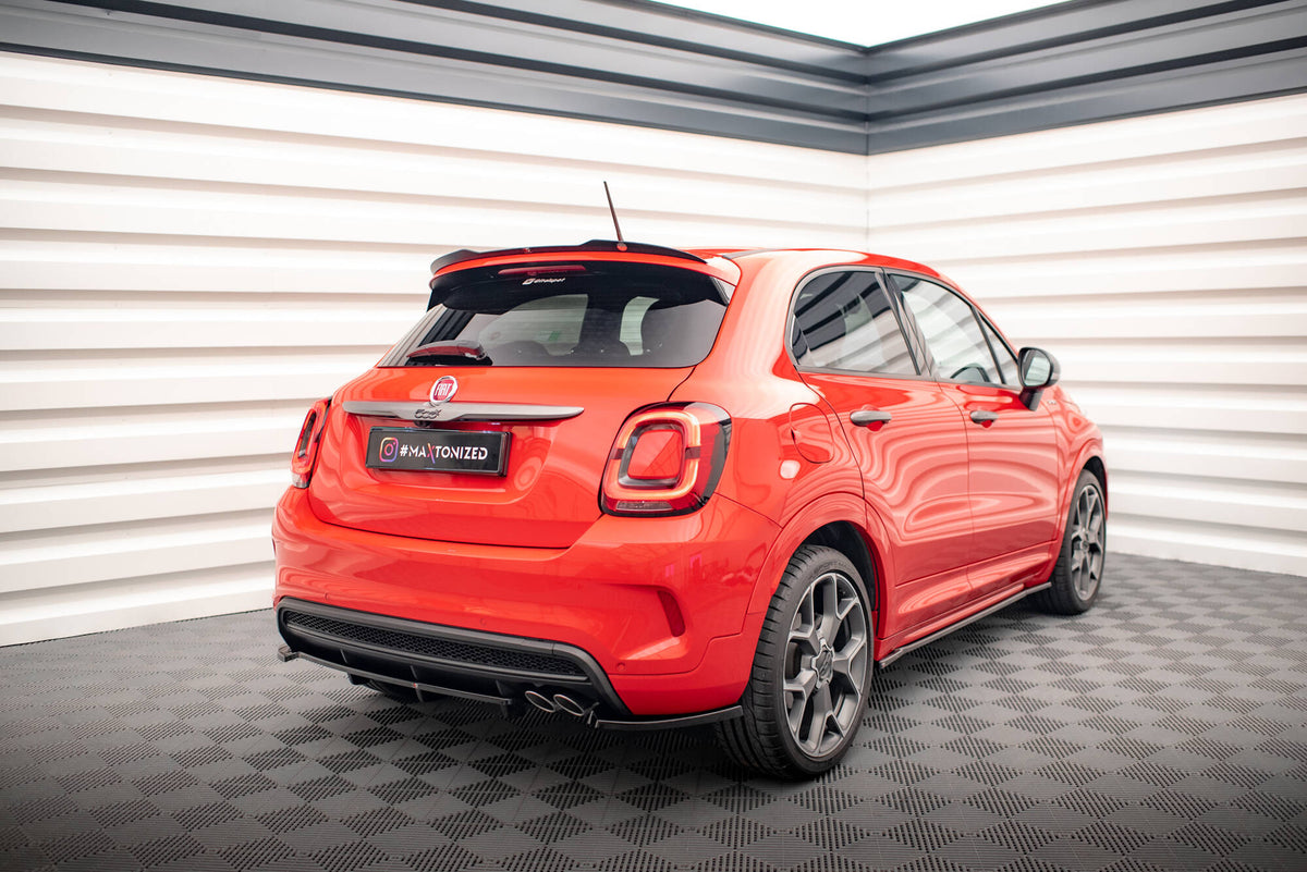 Heckspoiler Lippe Fiat 500X Sport Mk1 Facelift schwarz Hochglanz – Ansicht 1