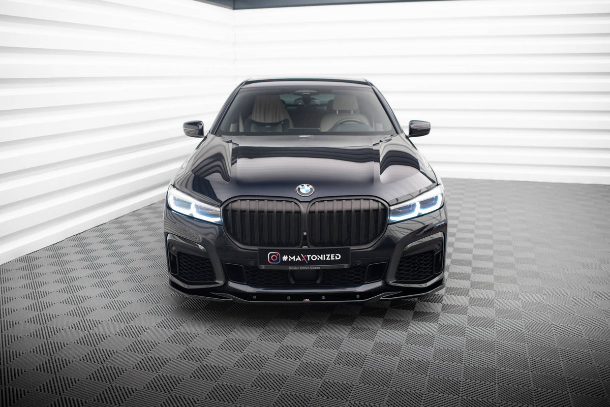 Street+ Spoilerlippe Front Ansatz V.3 passend für BMW 7 M-Paket G11 / G12 Facelift schwarz Hochglanz – Ansicht 1