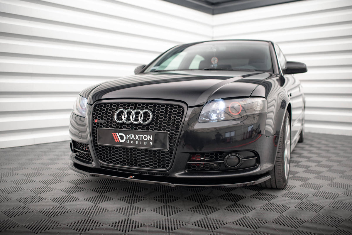 Street+ Spoilerlippe Front Ansatz passend für Audi A4 S-Line B7 schwarz Hochglanz – Ansicht 3