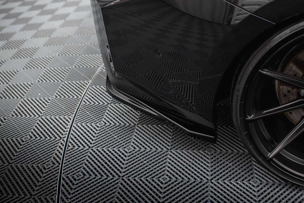 Heck Ansatz Flaps Diffusor V.3 passend für (Für heckansatz v.1) BMW M2 G87 schwarz Hochglanz – Ansicht 4