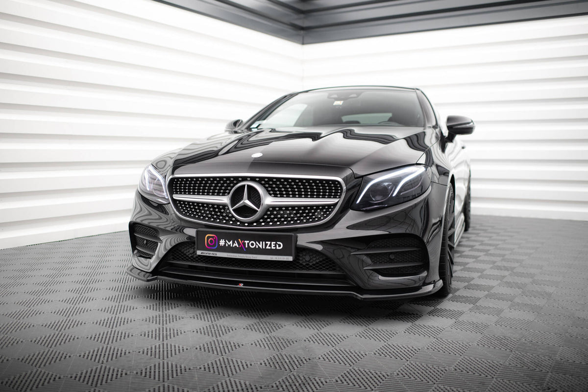 Street+ Spoilerlippe Front Ansatz V.2 passend für Mercedes-Benz E-Klasse W213 Coupe (C238) / Cabriolet (A238) AMG-Line / 53 AMG schwarz Hochglanz – Ansicht 4