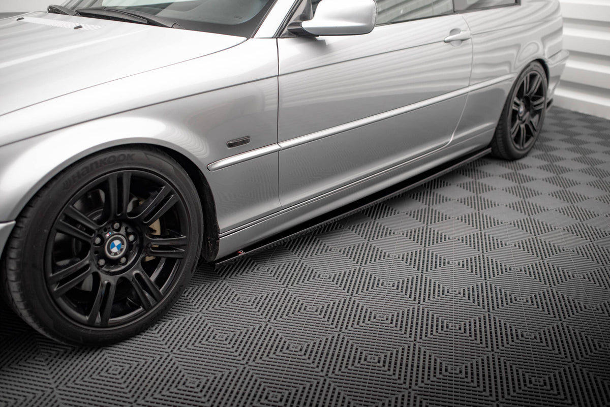 Street+ Seitenschweller Leisten passend für BMW 3er Coupe E46 schwarz Hochglanz – Ansicht 4