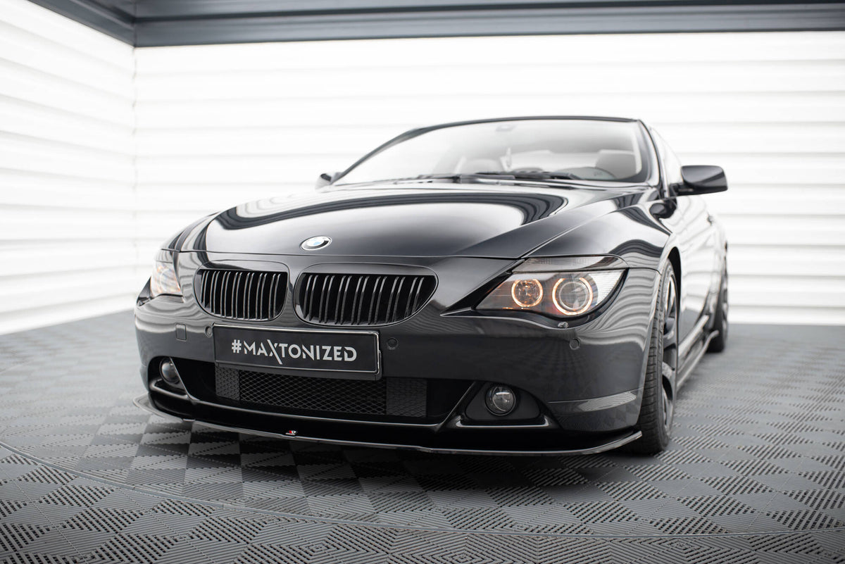 Street+ Spoilerlippe Front Ansatz V.2 passend für BMW 6er Coupe E63 / Cabrio E64  schwarz Hochglanz – Ansicht 3