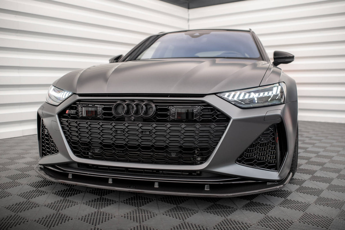 Set of Carbon Fiber Splitters Audi RS6 C8 schwarz matt – Ansicht 1