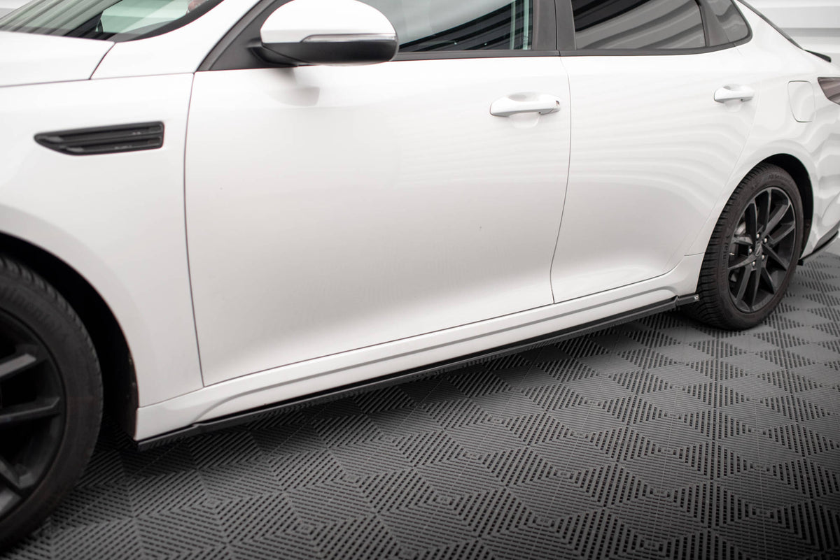 Street+ Seitenschweller Leisten passend für Kia Optima Mk4 Facelift schwarz Hochglanz – Ansicht 3