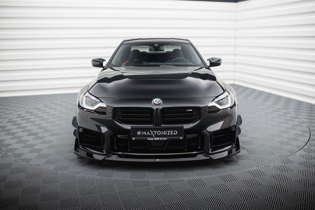 Street+ Spoilerlippe Front Ansatz V.5 passend für BMW M2 G87 schwarz Hochglanz – Ansicht 1