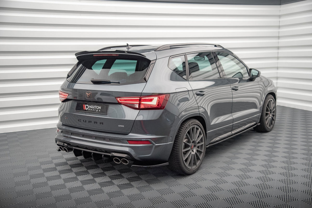 Heck Ansatz Flaps Diffusor passend für Cupra Ateca Mk1 / Mk1 Facelift schwarz Hochglanz – Ansicht 6