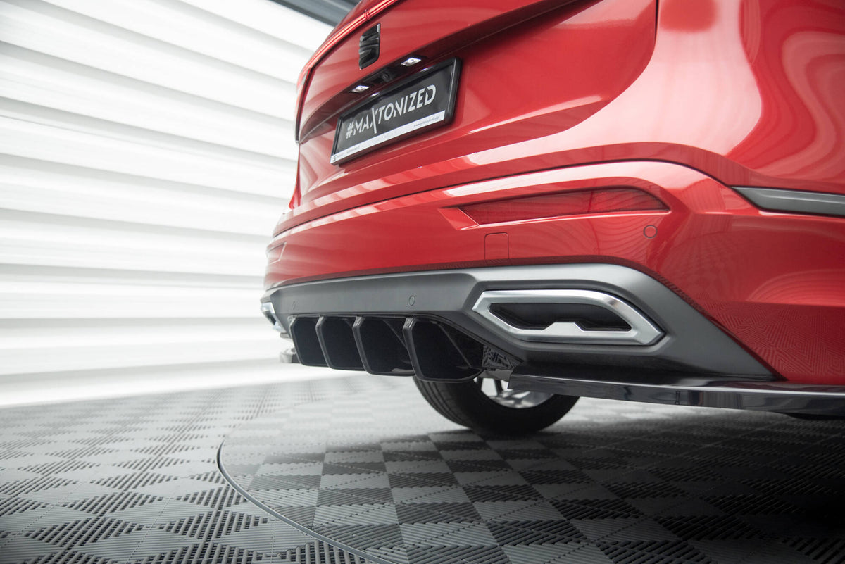 Diffusor Heck Ansatz passend für Seat Tarraco FR Mk1 schwarz Hochglanz – Ansicht 4