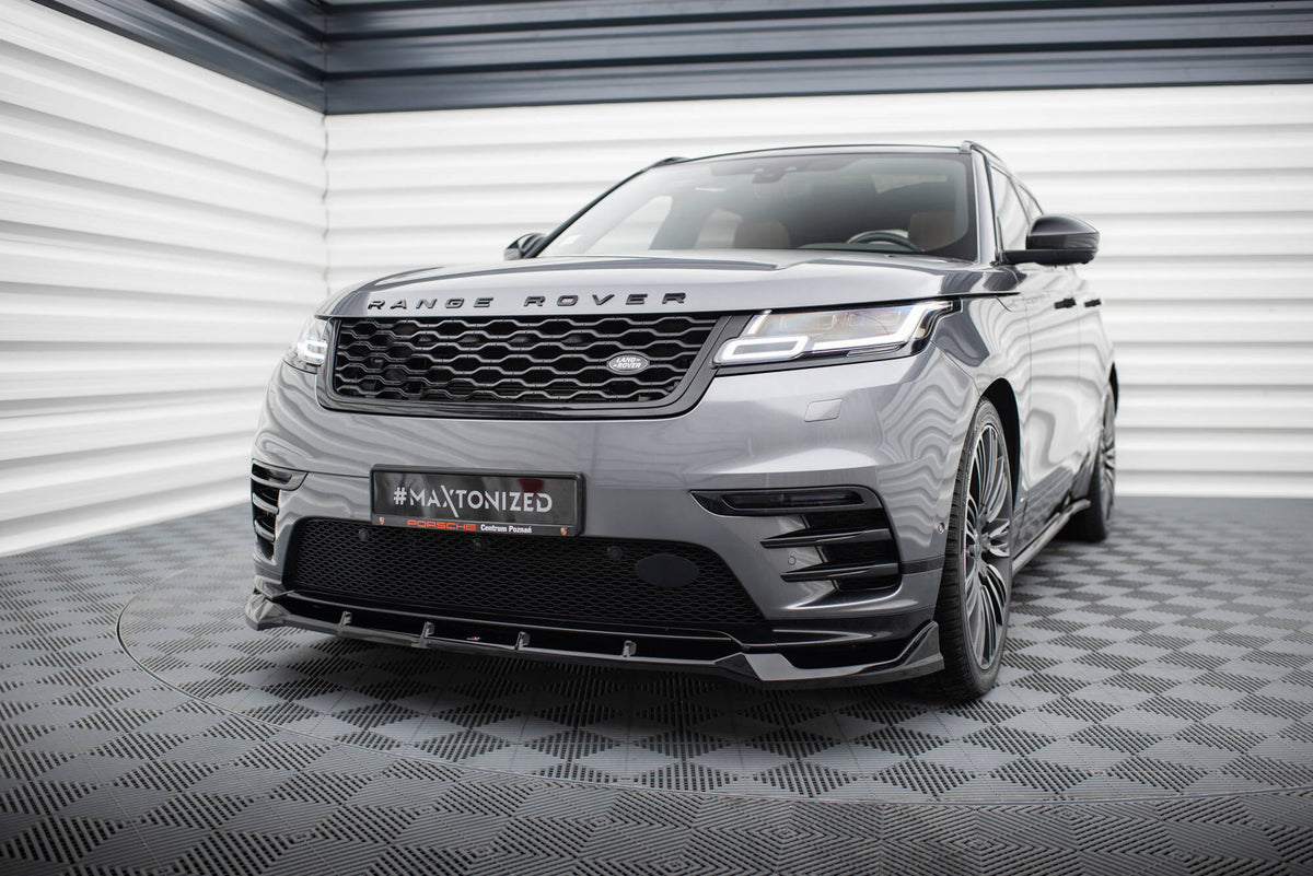 Street+ Spoilerlippe Front Ansatz passend für Land Rover Range Rover Velar R-Dynamic Mk1 schwarz Hochglanz – Ansicht 3