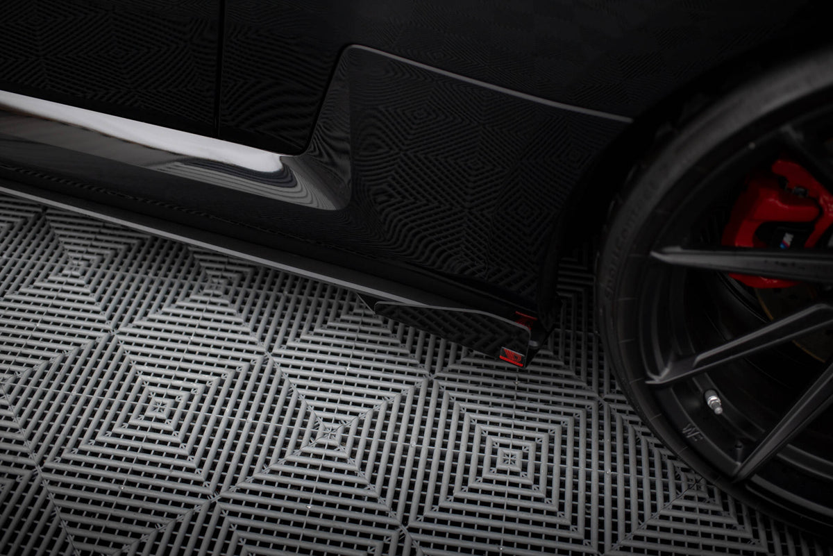 Seitenschweller Flaps passend für BMW M2 G87 schwarz Hochglanz – Ansicht 4