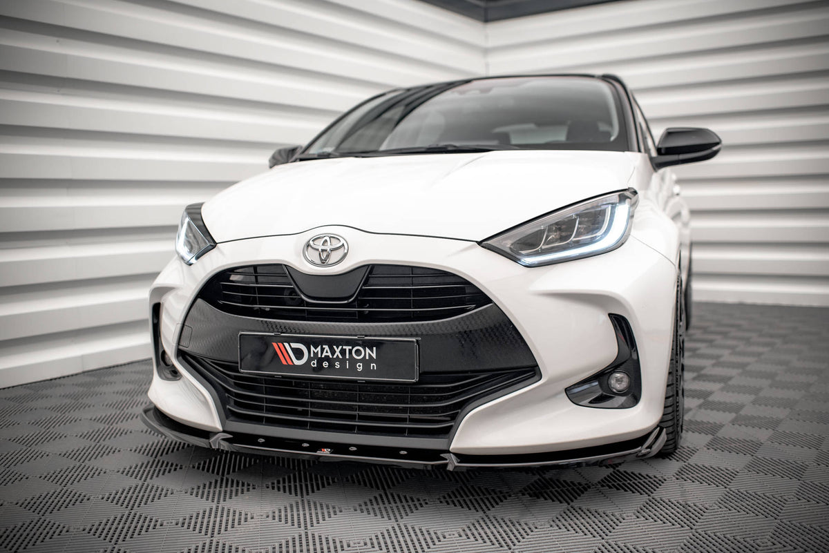Street+ Spoilerlippe Front Ansatz V.2 passend für Toyota Yaris Mk4 schwarz Hochglanz – Ansicht 4