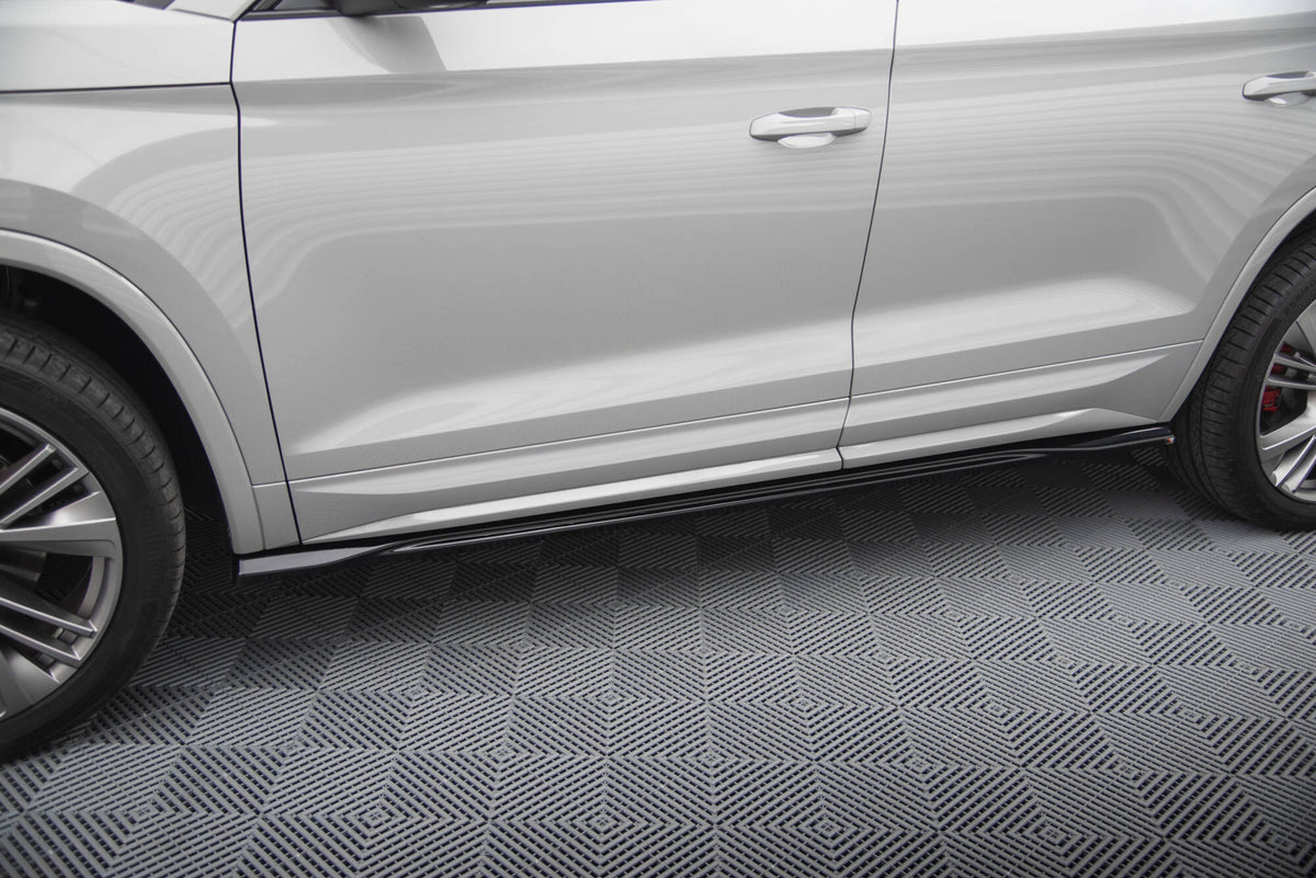 Street+ Seitenschweller Leisten passend für Skoda Kodiaq RS Mk1 / Mk1 Facelift schwarz Hochglanz – Ansicht 3