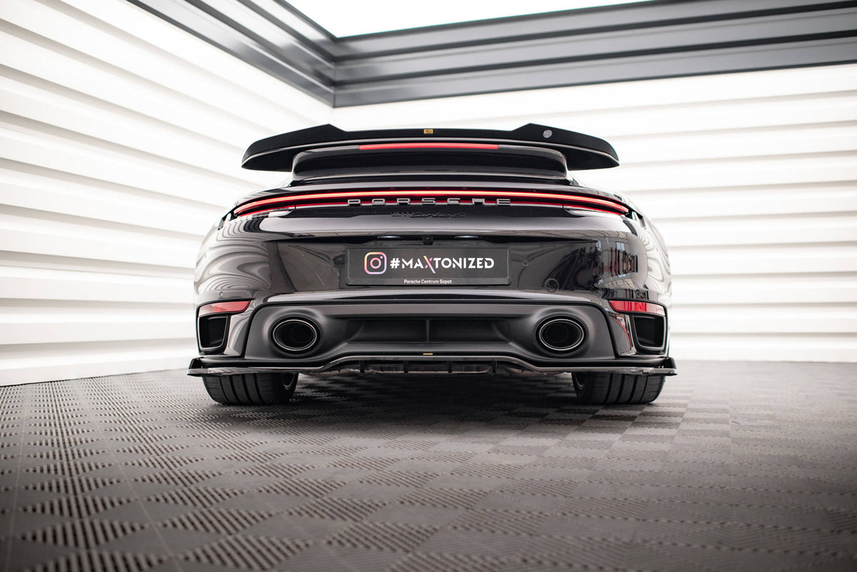 Street+ Mittlerer Diffusor RACE passend für Porsche 911 Turbo S 992 schwarz Hochglanz – Ansicht 1