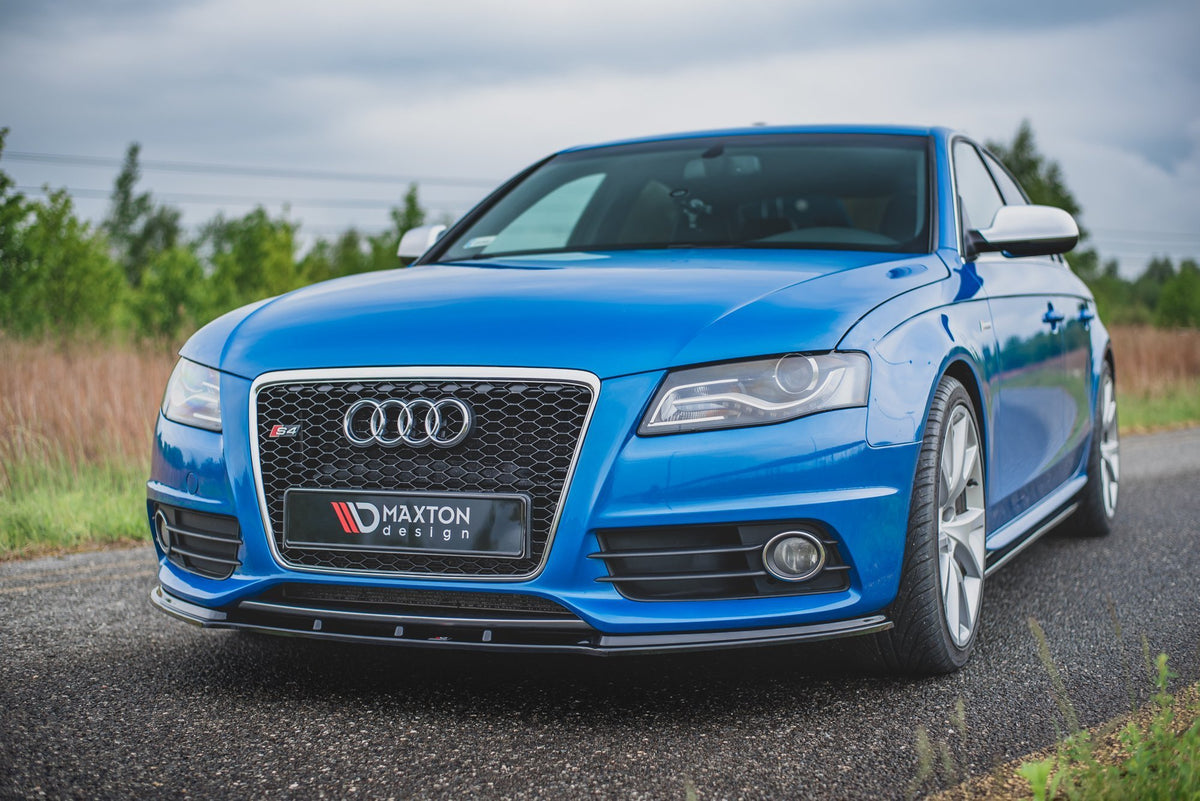 Street+ Spoilerlippe Front Ansatz V.1 passend für Audi S4 / A4 S-Line B8  schwarz Hochglanz – Ansicht 6