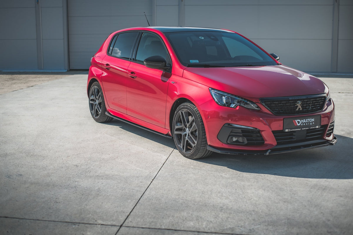 Street+ Seitenschweller Leisten passend für Peugeot 308 GT Mk2 Facelift schwarz Hochglanz – Ansicht 3