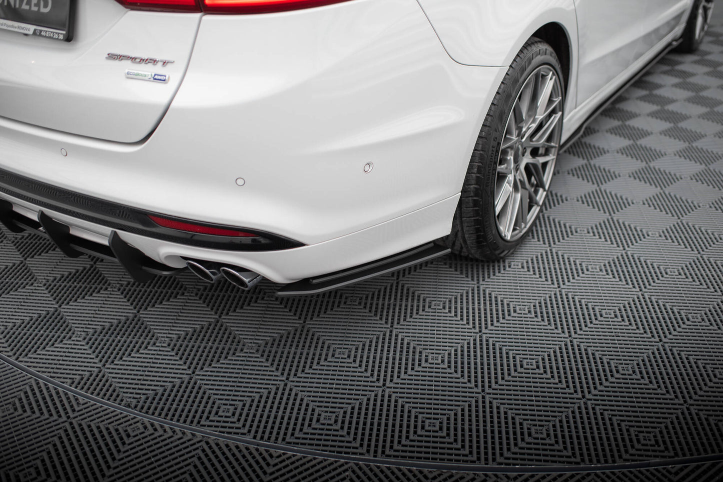 Street Pro Heck Ansatz Flaps Diffusor passend für Ford Mondeo Sport Mk5 Facelift / Fusion Sport Mk2 Facelift – Ansicht 3