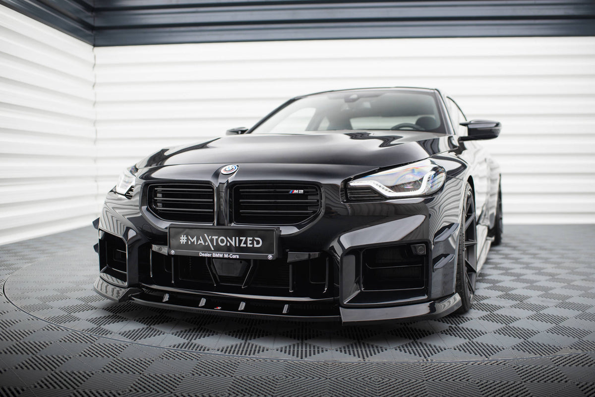 Street+ Spoilerlippe Front Ansatz V.3 passend für BMW M2 G87 schwarz Hochglanz – Ansicht 4