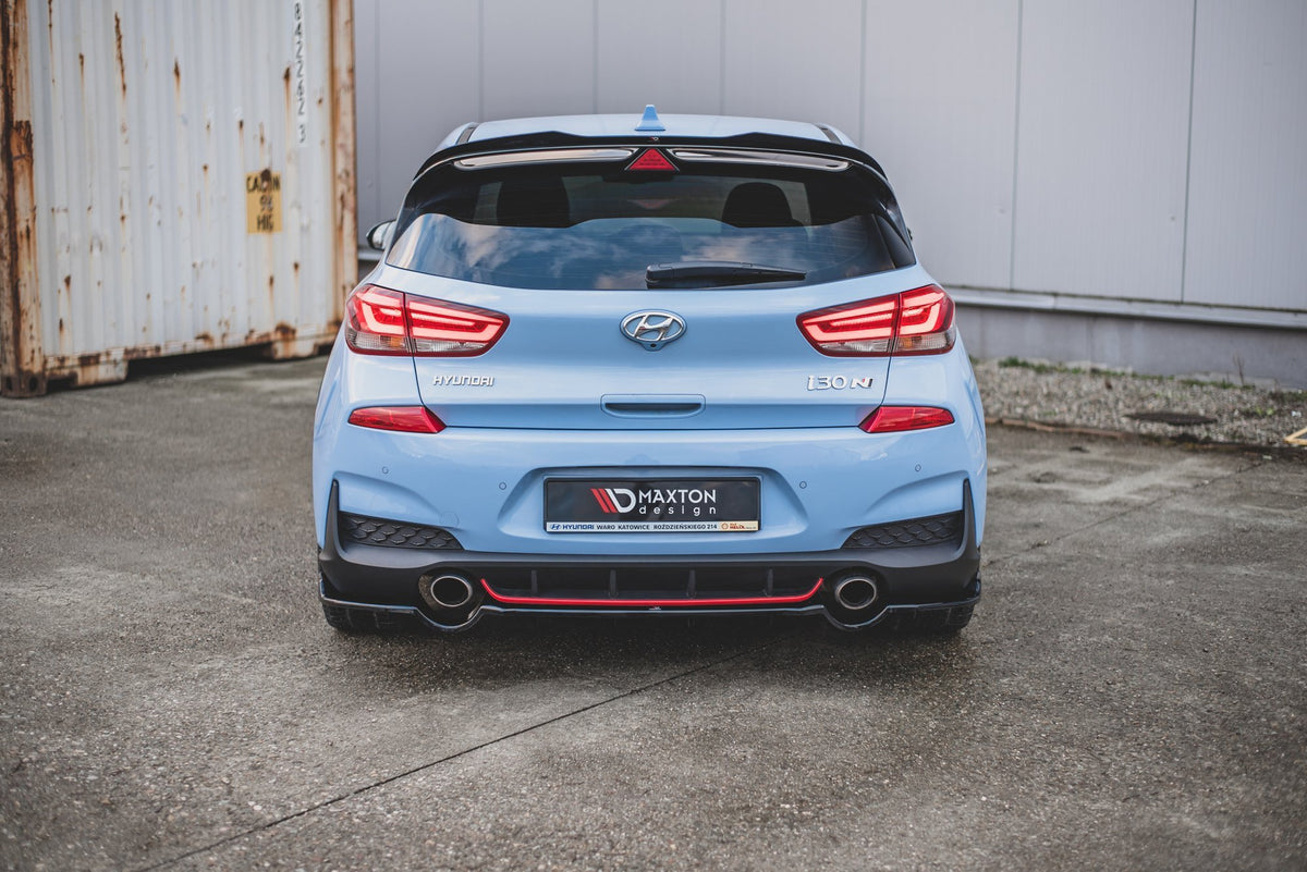Street+ Mittlerer Diffusor RACE passend für Hyundai I30 N Mk3 Hatchback schwarz Hochglanz – Ansicht 4