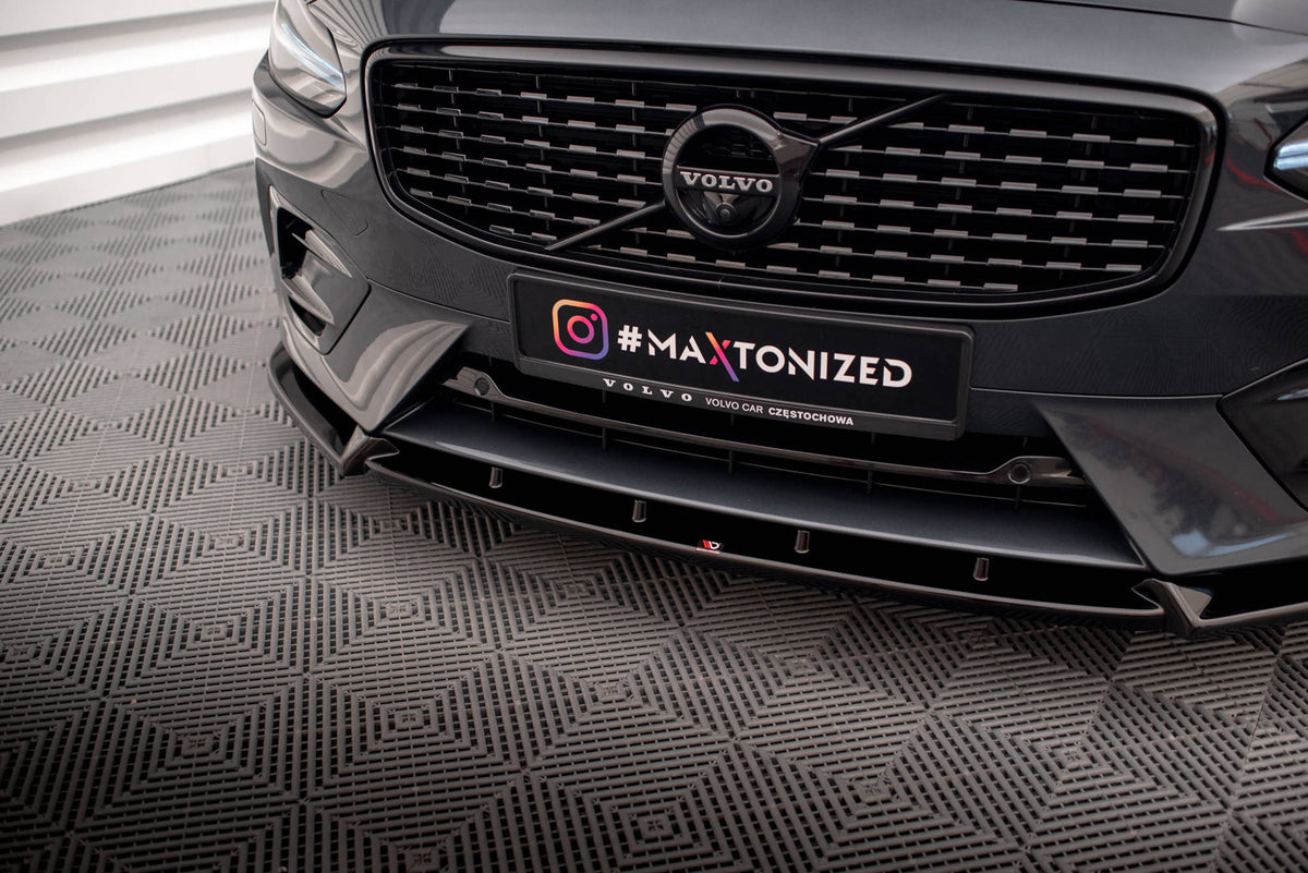 Street+ Spoilerlippe Front Ansatz passend für Volvo V90 / S90 R-Design Mk2 schwarz Hochglanz – Ansicht 3