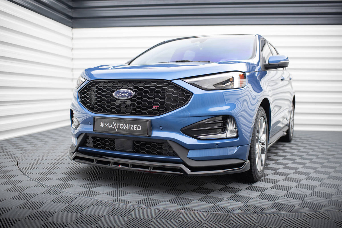 Street+ Spoilerlippe Front Ansatz passend für Ford Edge ST Mk2 Facelift schwarz Hochglanz – Ansicht 4