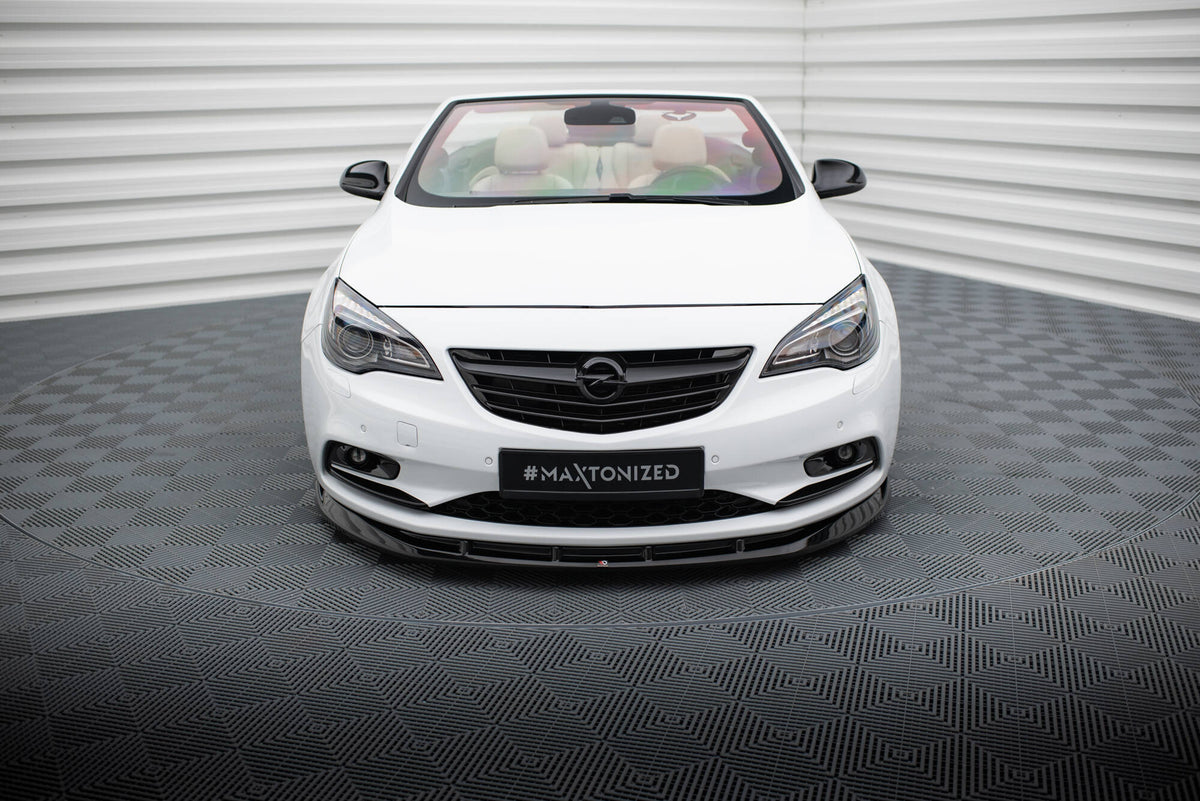 Street+ Spoilerlippe Front Ansatz passend für Opel Cascada schwarz Hochglanz – Ansicht 1