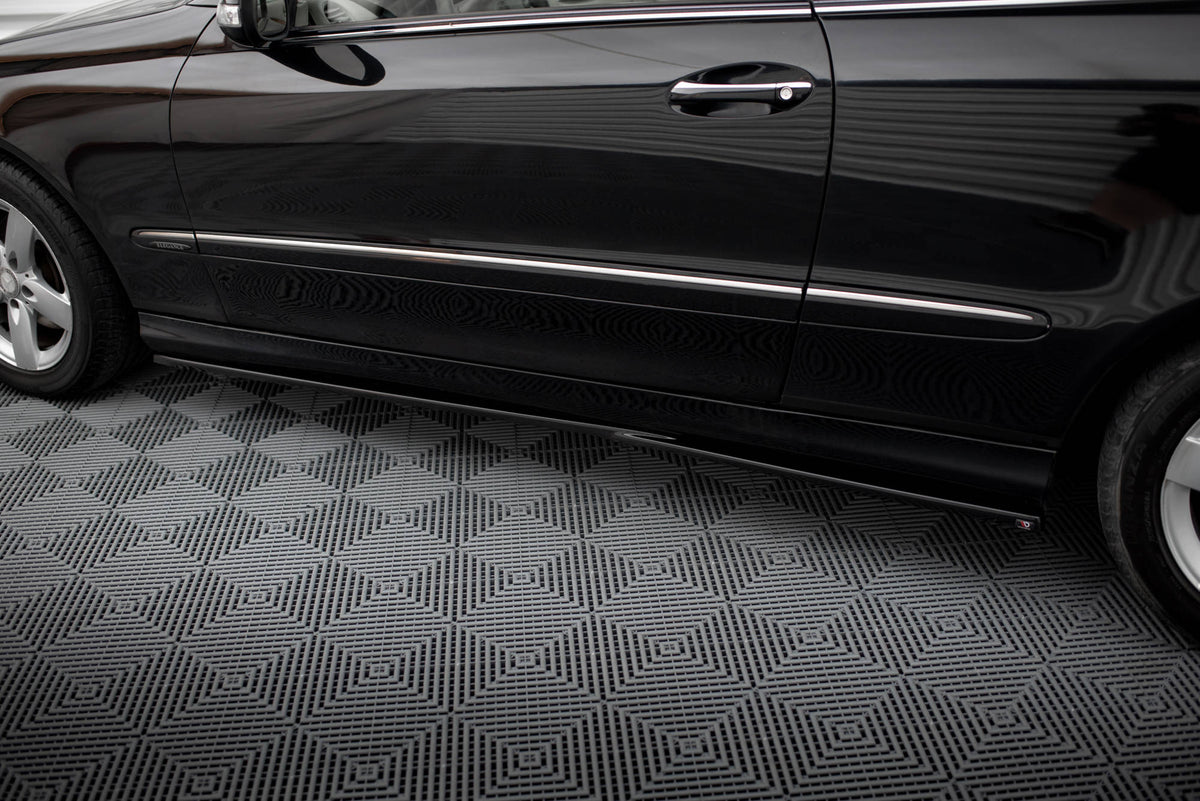 Street+ Seitenschweller Leisten passend für Mercedes-Benz CLK W209 schwarz Hochglanz – Ansicht 3