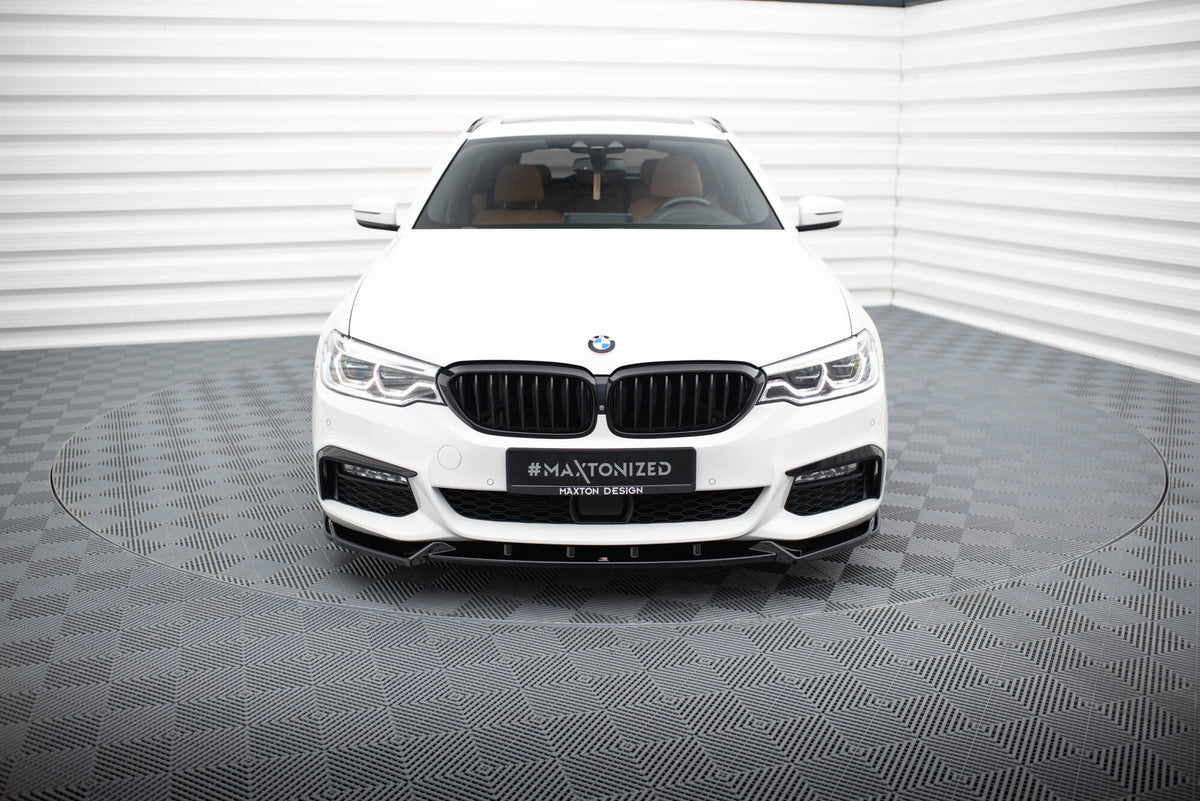 Street+ Spoilerlippe Front Ansatz V.4 passend für BMW 5er M-Paket / M550d / M550i G30/ G31 M-Paket schwarz Hochglanz – Ansicht 1