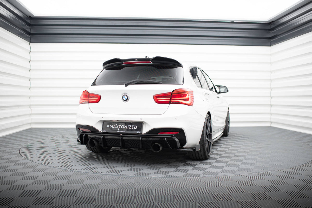 Heck Ansatz Flaps Diffusor V.5 + Flaps passend für (Für heckansatz V.3) BMW 1er M-Paket / M140i F20 Facelift – Ansicht 1